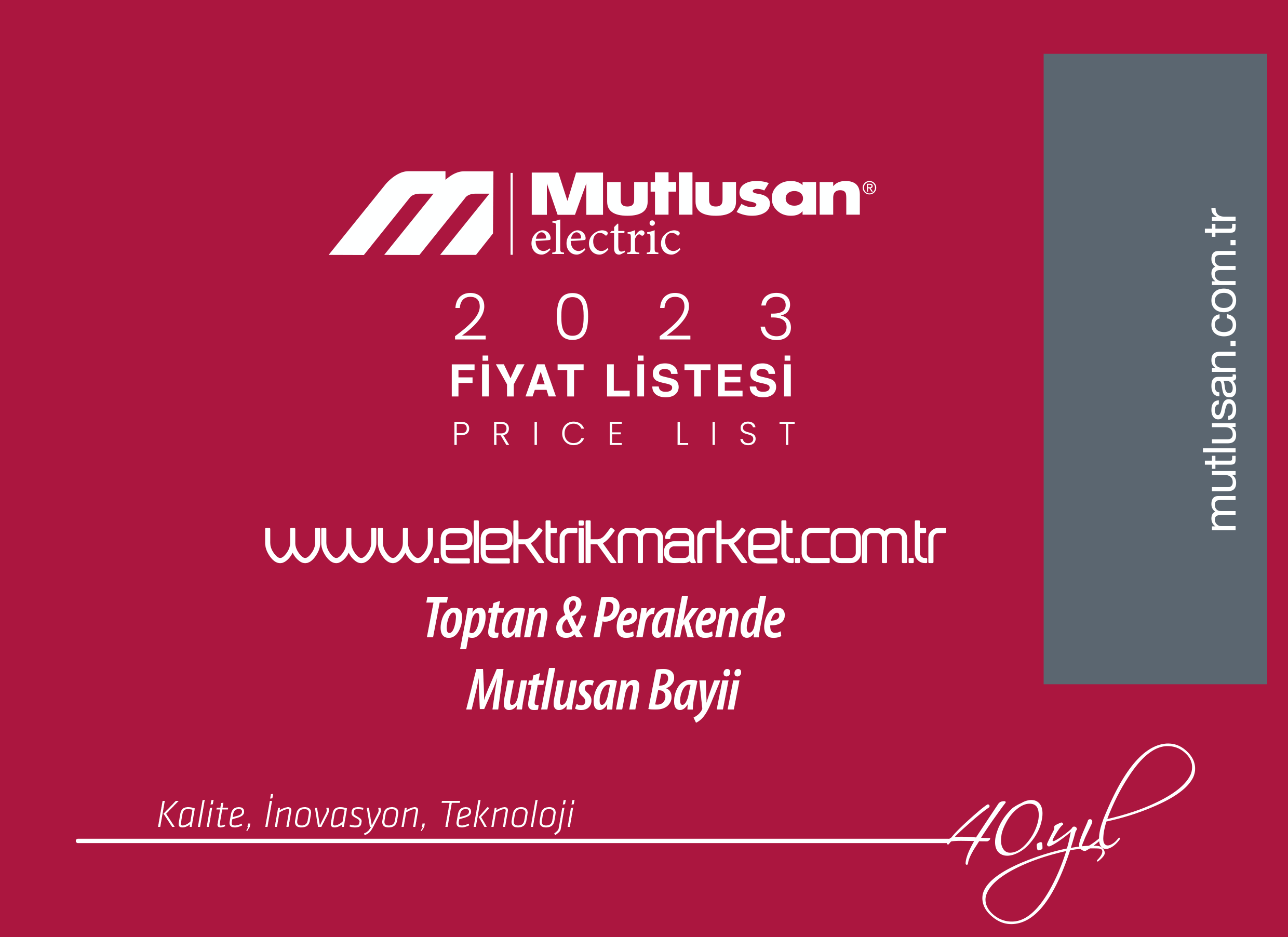 Mutlusan Toptan Perakende Fiyat Listesi 2023-1 Toptan Perakende